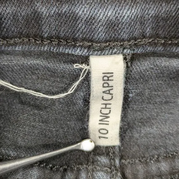 Rag &amp; Bone 10' Capri Distressed Steele $215 Size 32   J1343