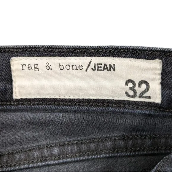 Rag &amp; Bone 10' Capri Distressed Steele $215 Size 32   J1343