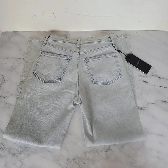 Rag &amp; Bone Midrise Ankle Cigarette Distressed Light Washed Jeans 26 NWT