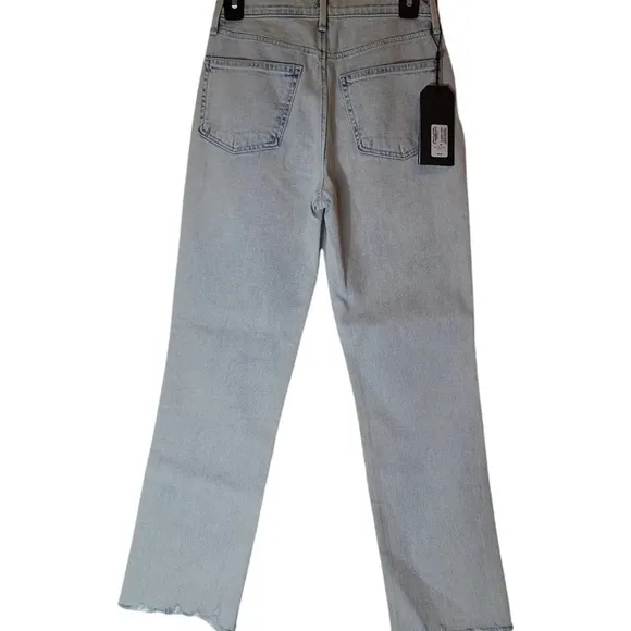 Rag &amp; Bone Midrise Ankle Cigarette Distressed Light Washed Jeans 26 NWT