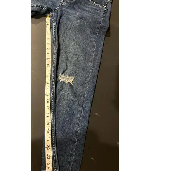Rag &amp; bone women's jeans, Maya High-Rise Ankle Slim, 27, distressed, button fly