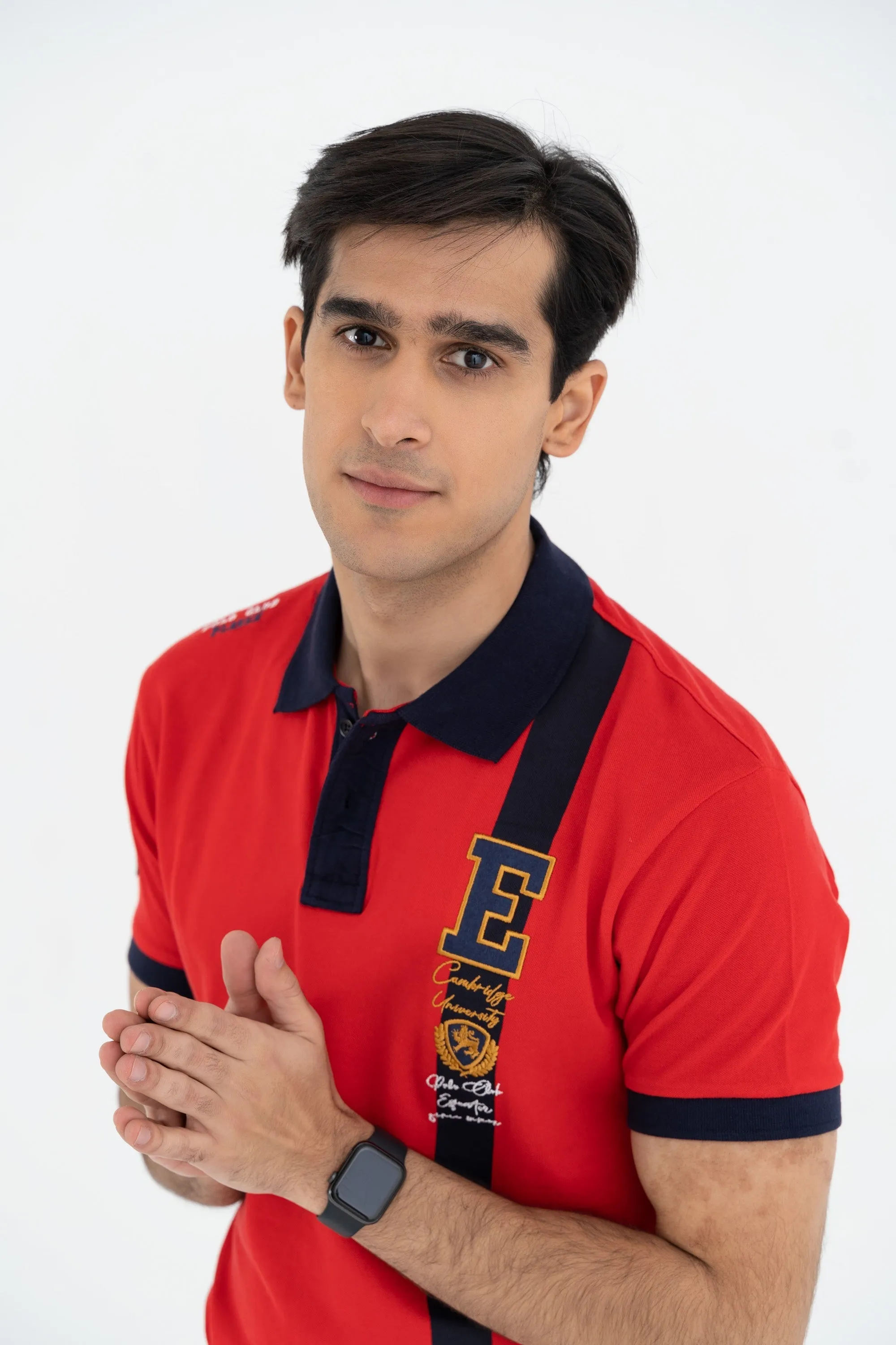 Red and Blue Polo Shirt