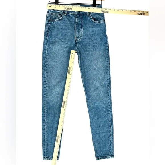 Reformation Jeans Women’s Button Fly Light Stone Maya Wash Skinny Straight Leg