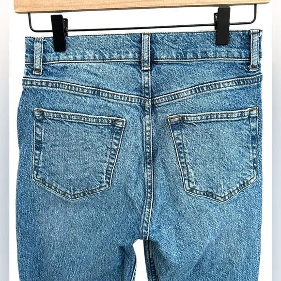 Reformation Jeans Women’s Button Fly Light Stone Maya Wash Skinny Straight Leg