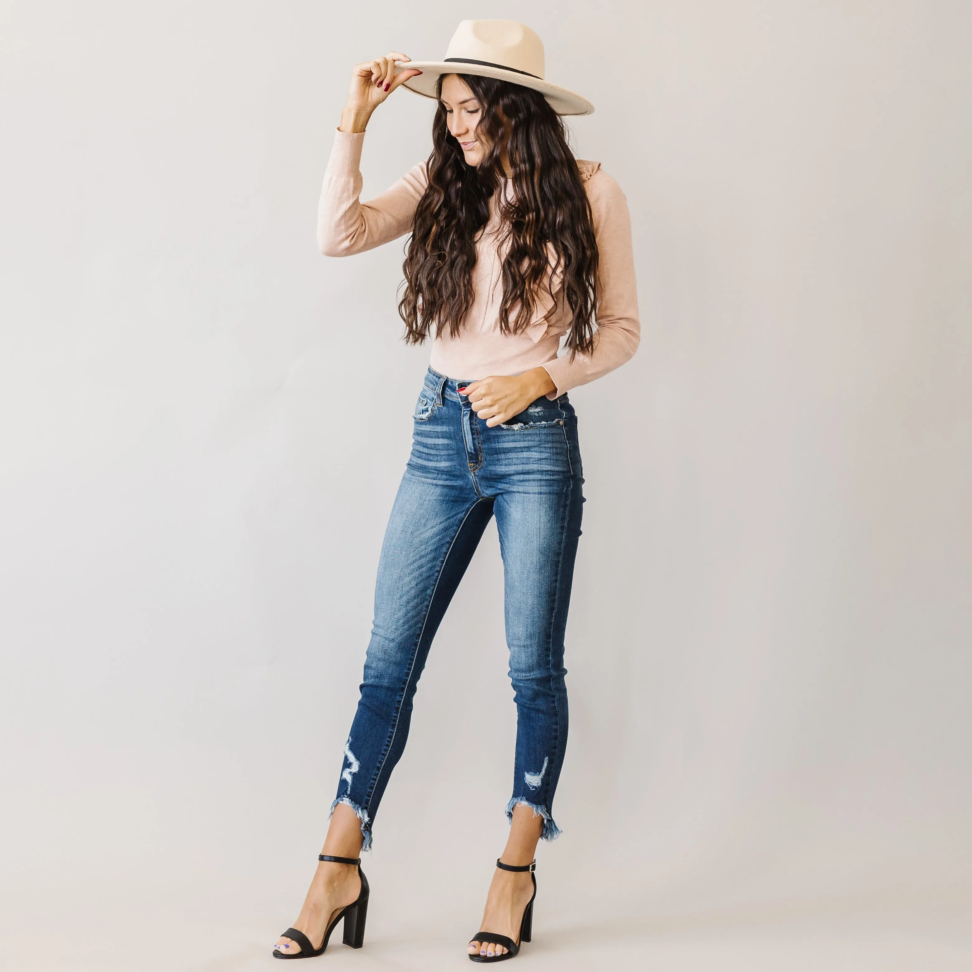 Rhapsody Kancan High Rise Fringe Skinny