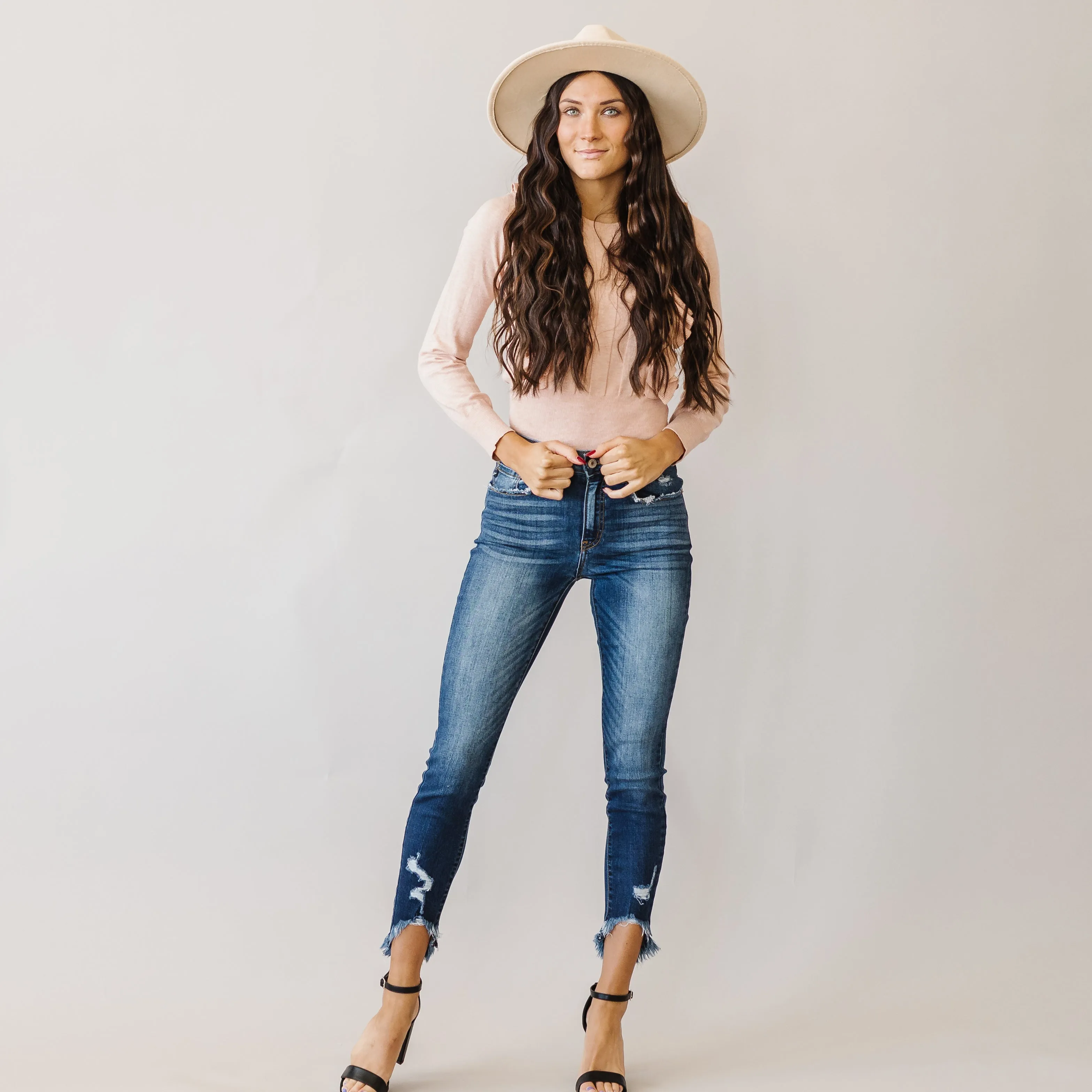 Rhapsody Kancan High Rise Fringe Skinny