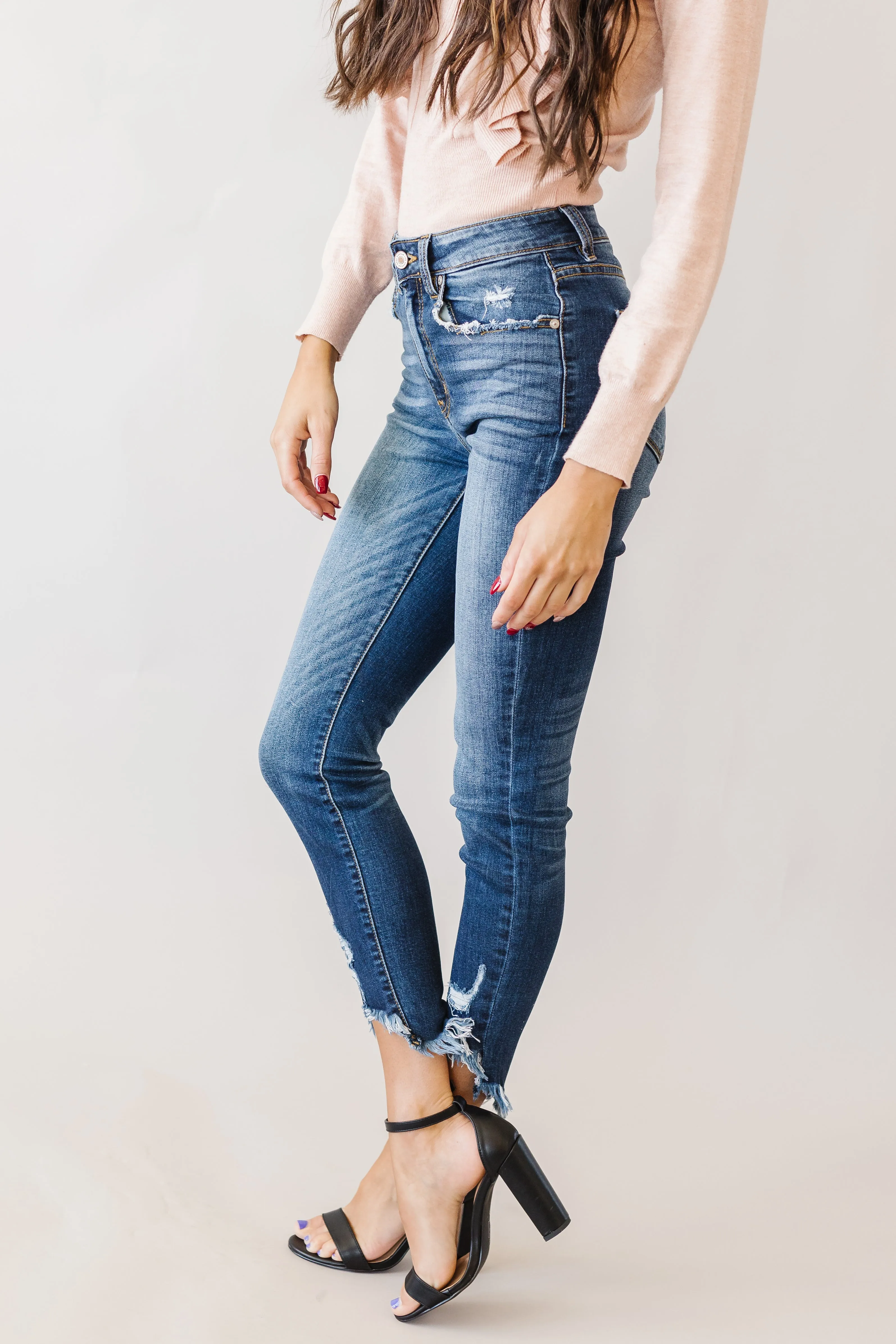Rhapsody Kancan High Rise Fringe Skinny