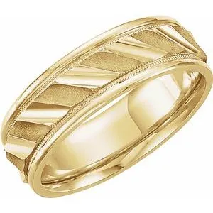 Ridged Band with Milgrain 50181 - 6.75 mm
