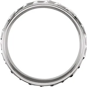 Ridged Band with Milgrain 50181 - 6.75 mm