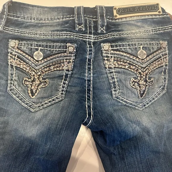 Rock Revival Daray Skinny Jeans Bling Pockets Size 27