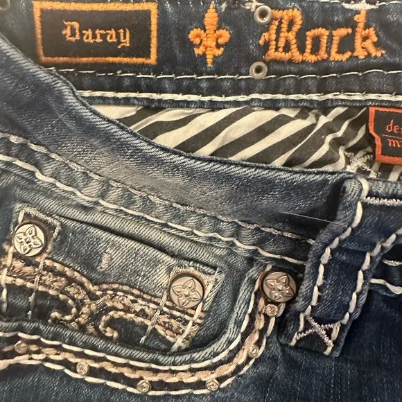 Rock Revival Daray Skinny Jeans Bling Pockets Size 27