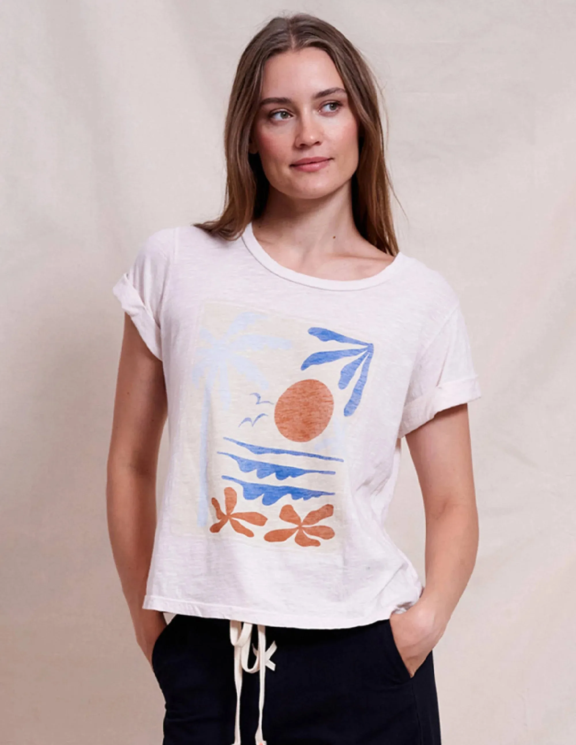 Rolled Sleeve Beach Tee