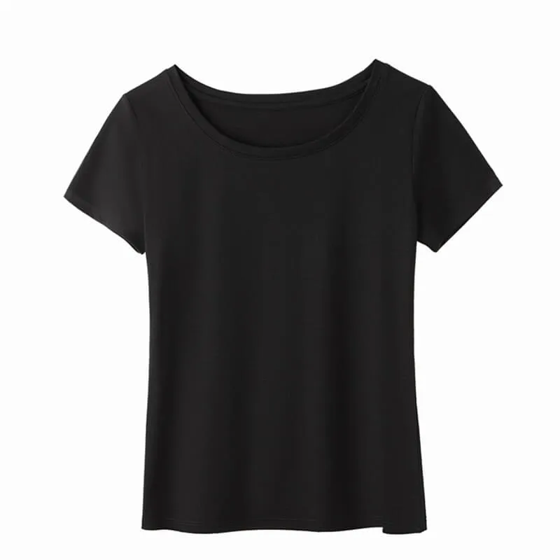 Round Neck Cotton T-Shirt