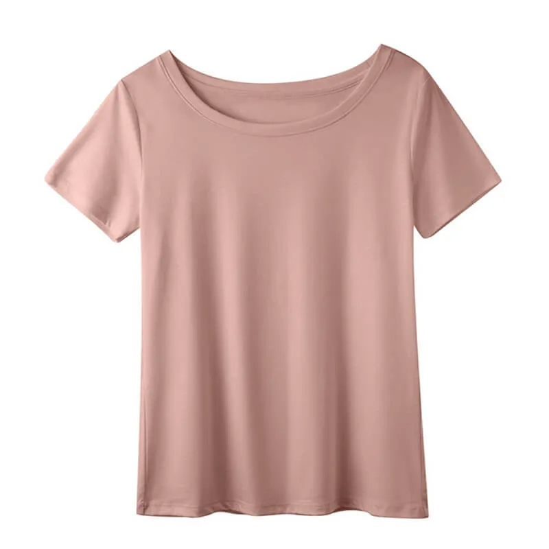 Round Neck Cotton T-Shirt