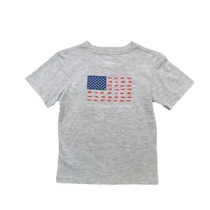Saltwater Boys Company American Flag T-Shirt - Grey