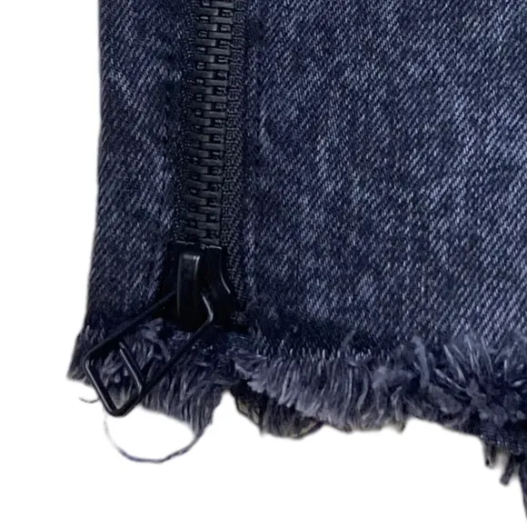 Sandrine Rose Jean Shorts The Doll Bourbon Zip Side Flamingo Denim Black 27