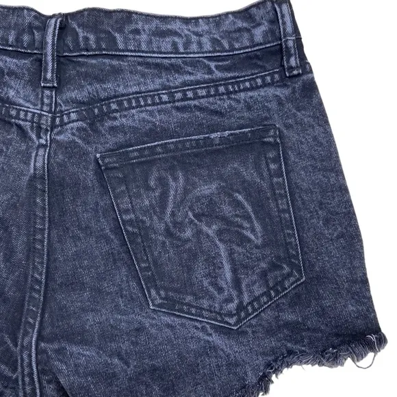 Sandrine Rose Jean Shorts The Doll Bourbon Zip Side Flamingo Denim Black 27