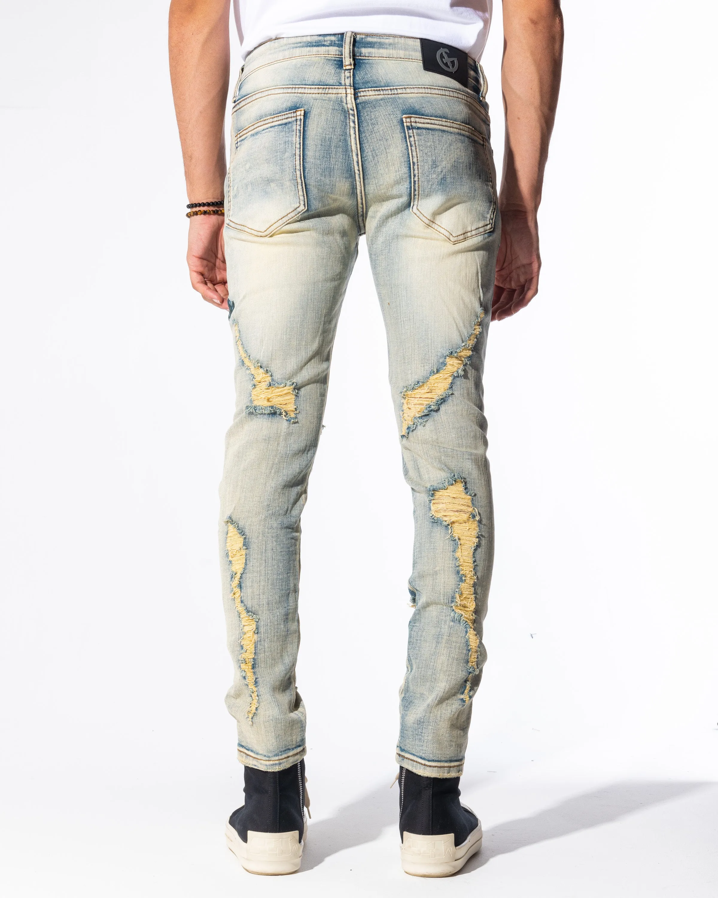 SHREDDED DENIM (STONE WASH/RIP N REPAIR)