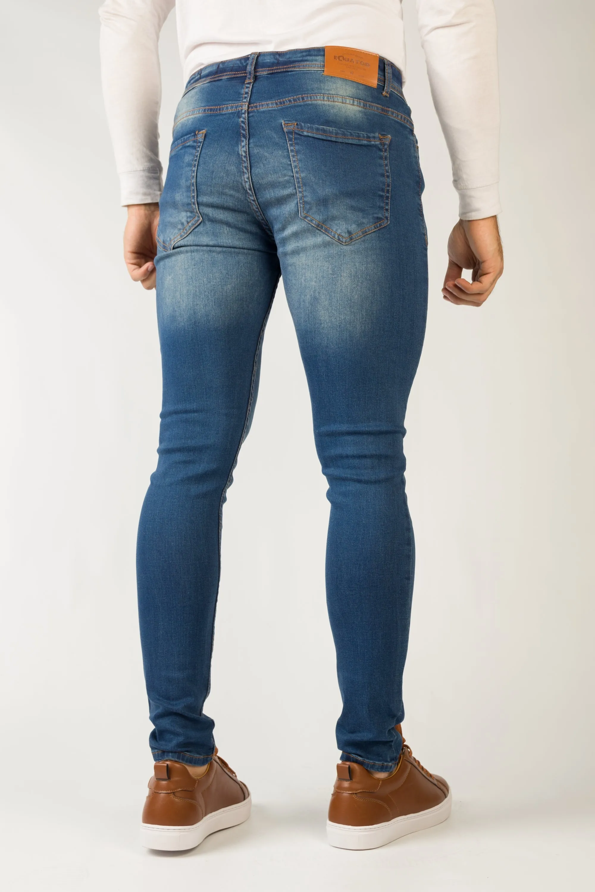 Skinny Fit Washed Jeans