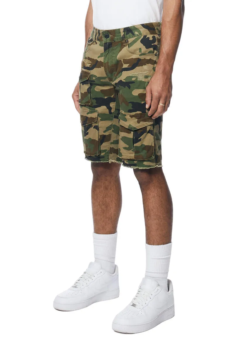Smoke Rise Twill Multi Wood Camo Cargo Shorts