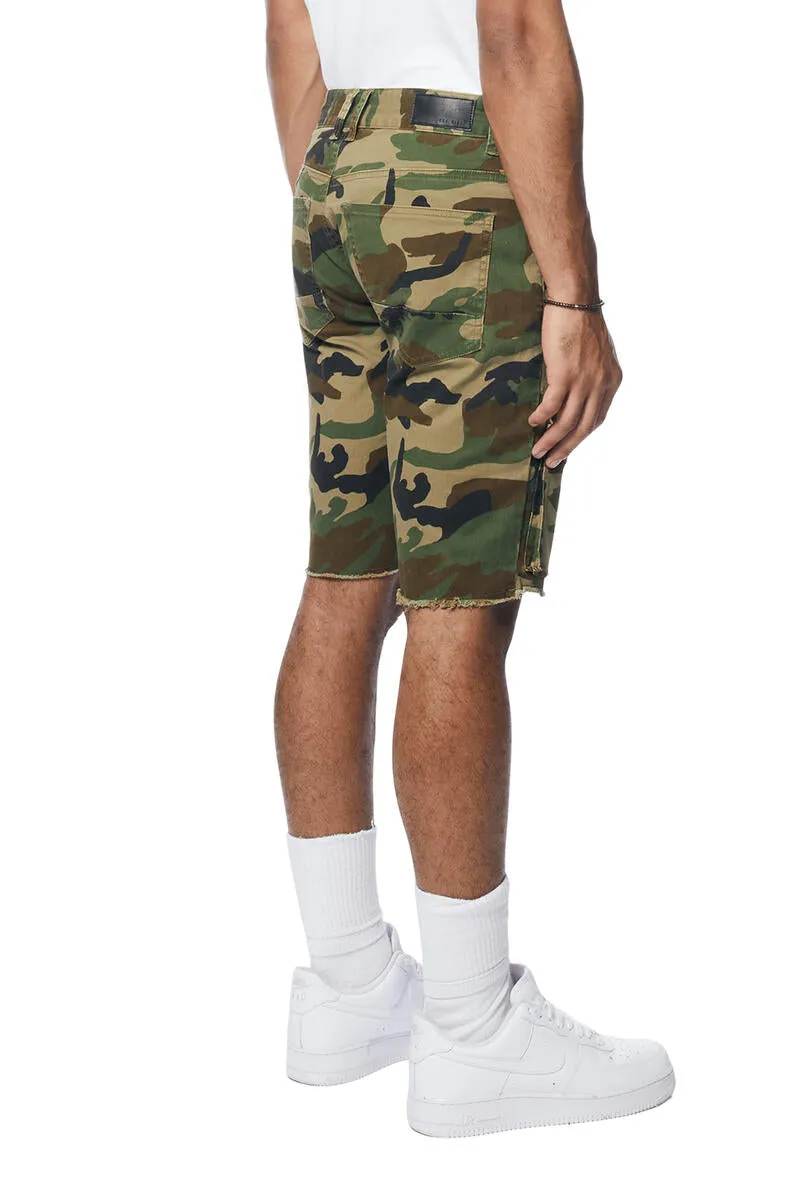 Smoke Rise Twill Multi Wood Camo Cargo Shorts