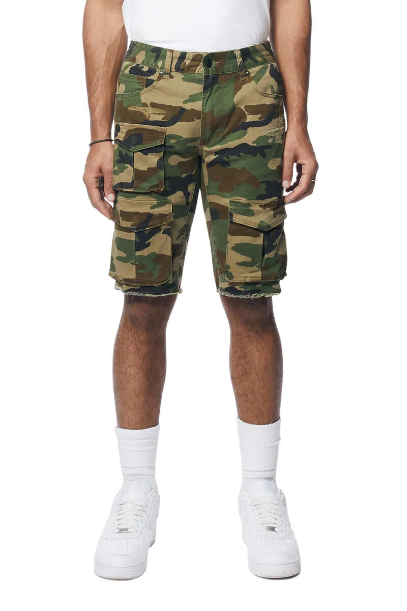 Smoke Rise Twill Multi Wood Camo Cargo Shorts