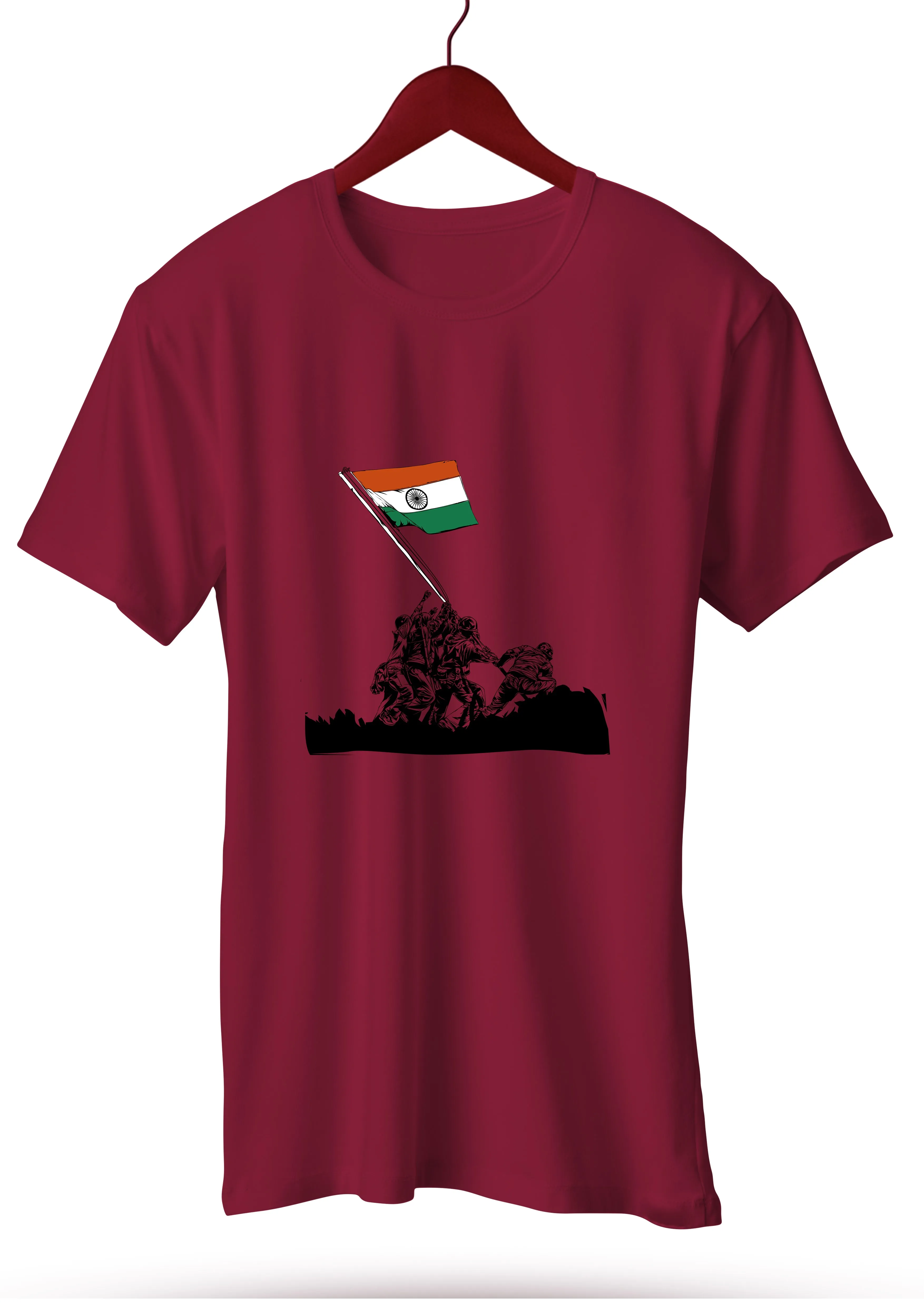 Soldiers With Flag_Maroon