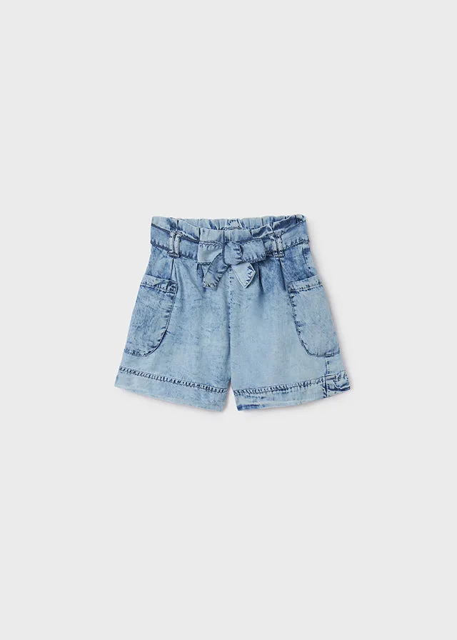 SS22 Mayoral Older Girls Blue Denim Shorts Set 6219 & 6124