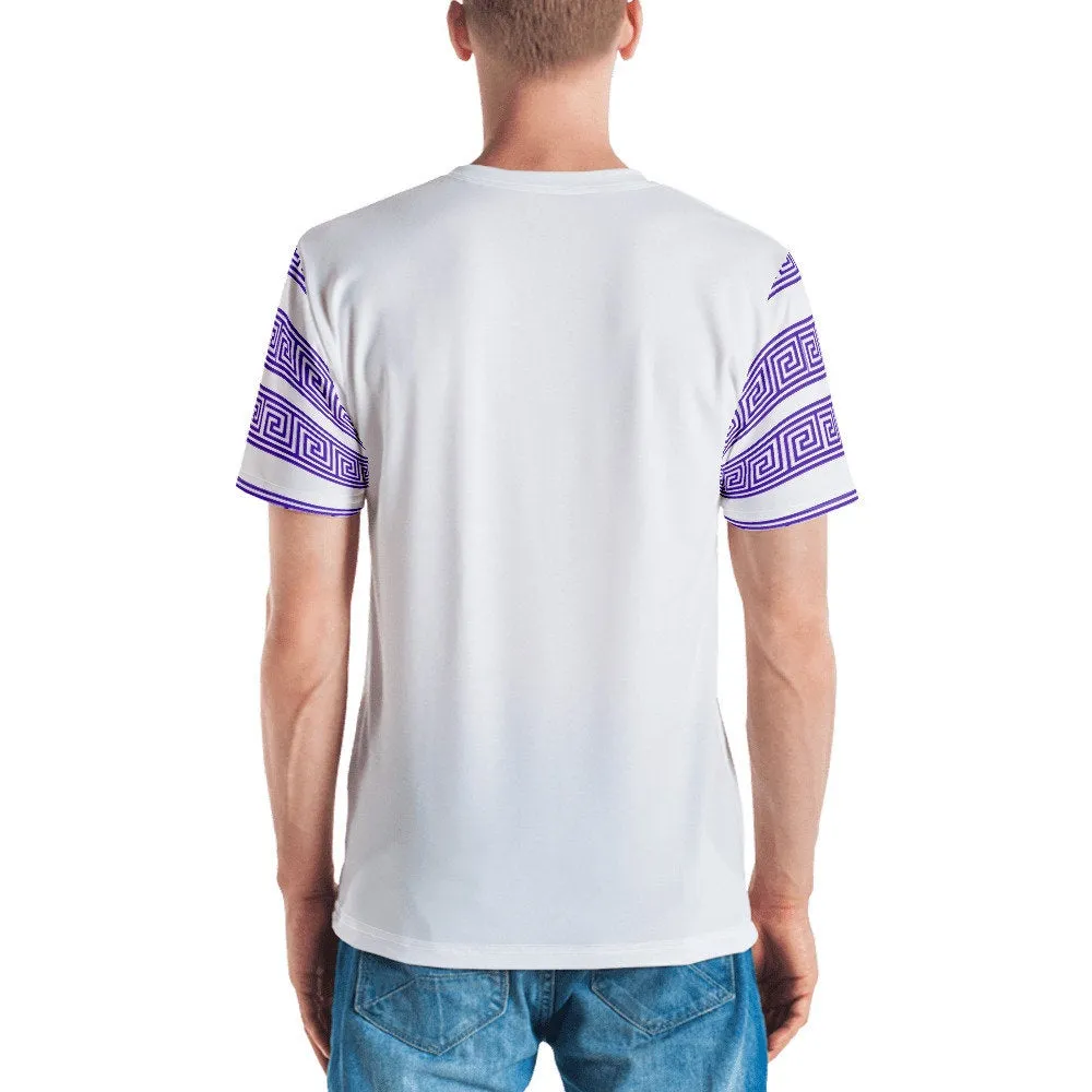 STFU Greek Men's T-shirt - Purple on White