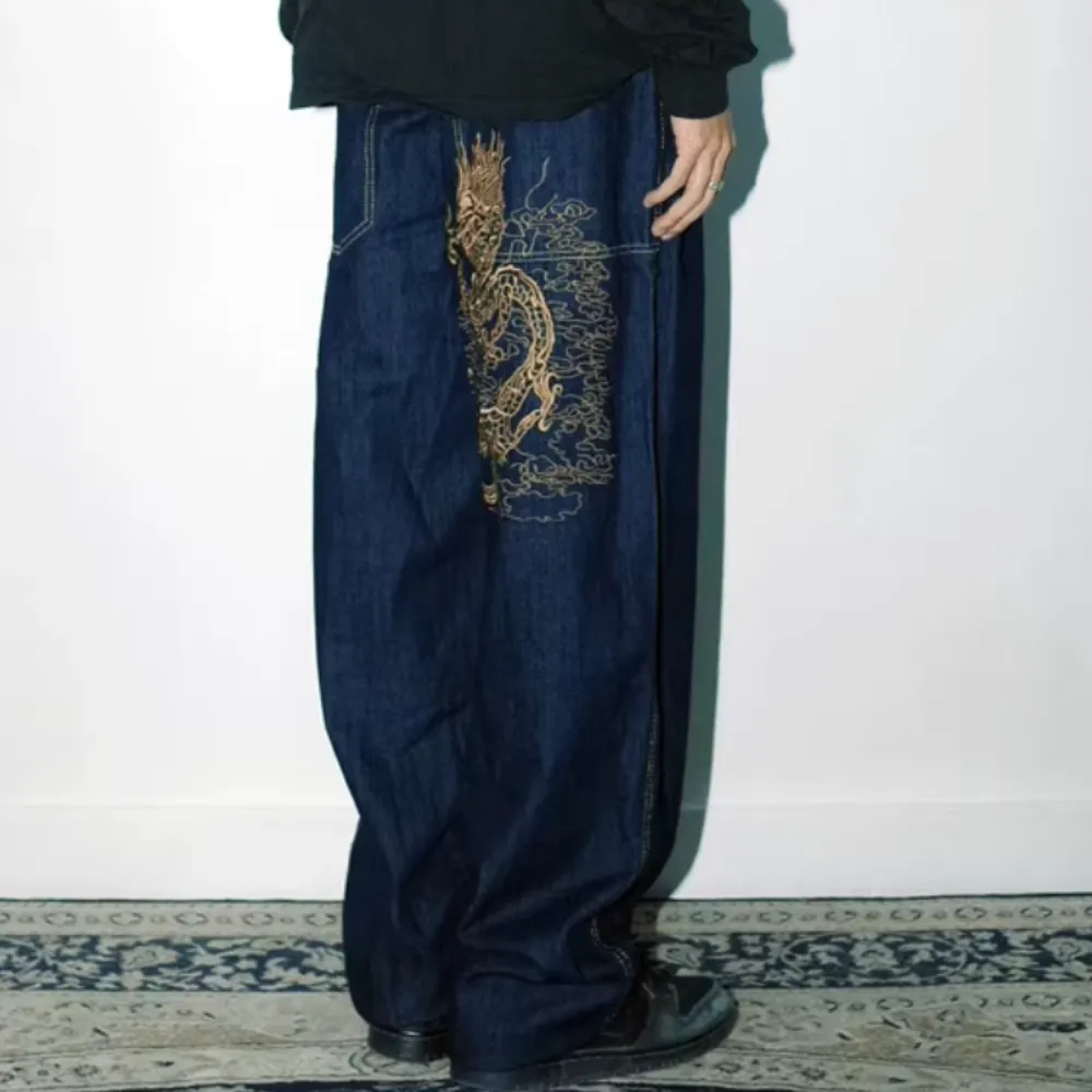 Street Dragon Embroidered Jeans
