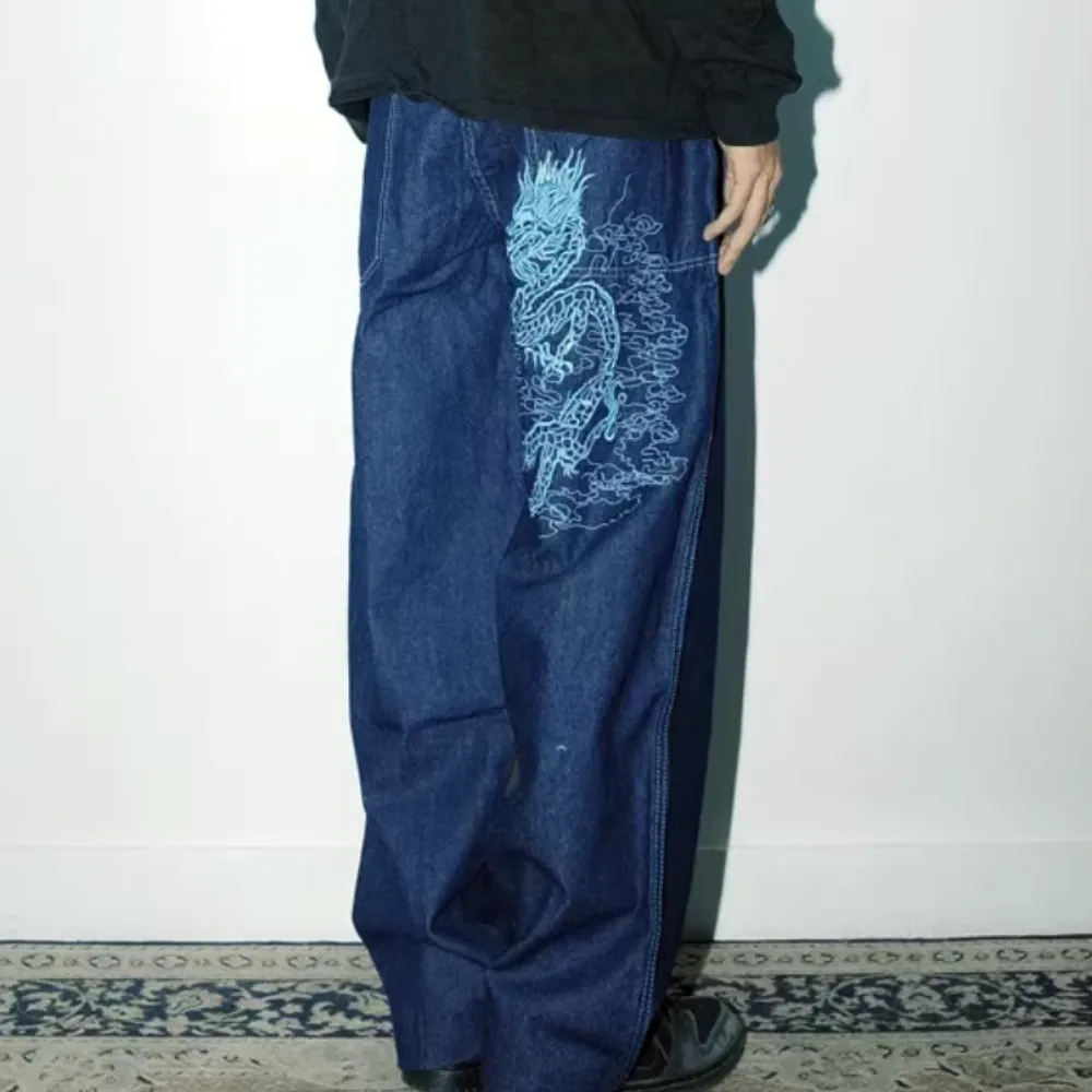 Street Dragon Embroidered Jeans
