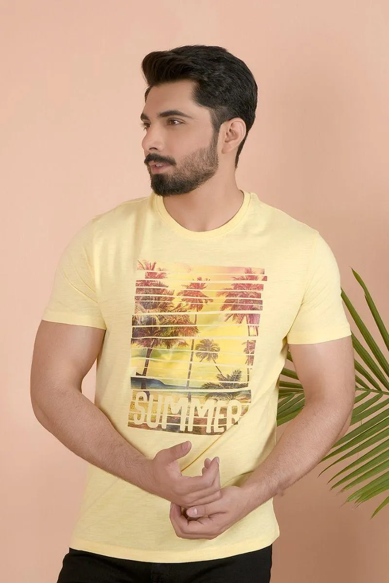 SUMMER YELLOW T-SHIRT