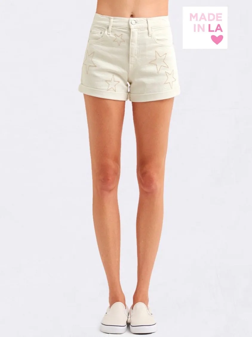 Sundry Tonal stars shorts- off white
