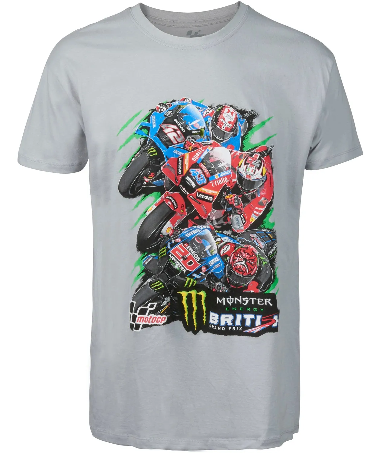T-Shirt MotoGP Bike Monster Grand Prix Silverstone 3 BIKE 2022 NEW! GREY XXXL