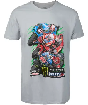 T-Shirt MotoGP Bike Monster Grand Prix Silverstone 3 BIKE 2022 NEW! GREY XXXL