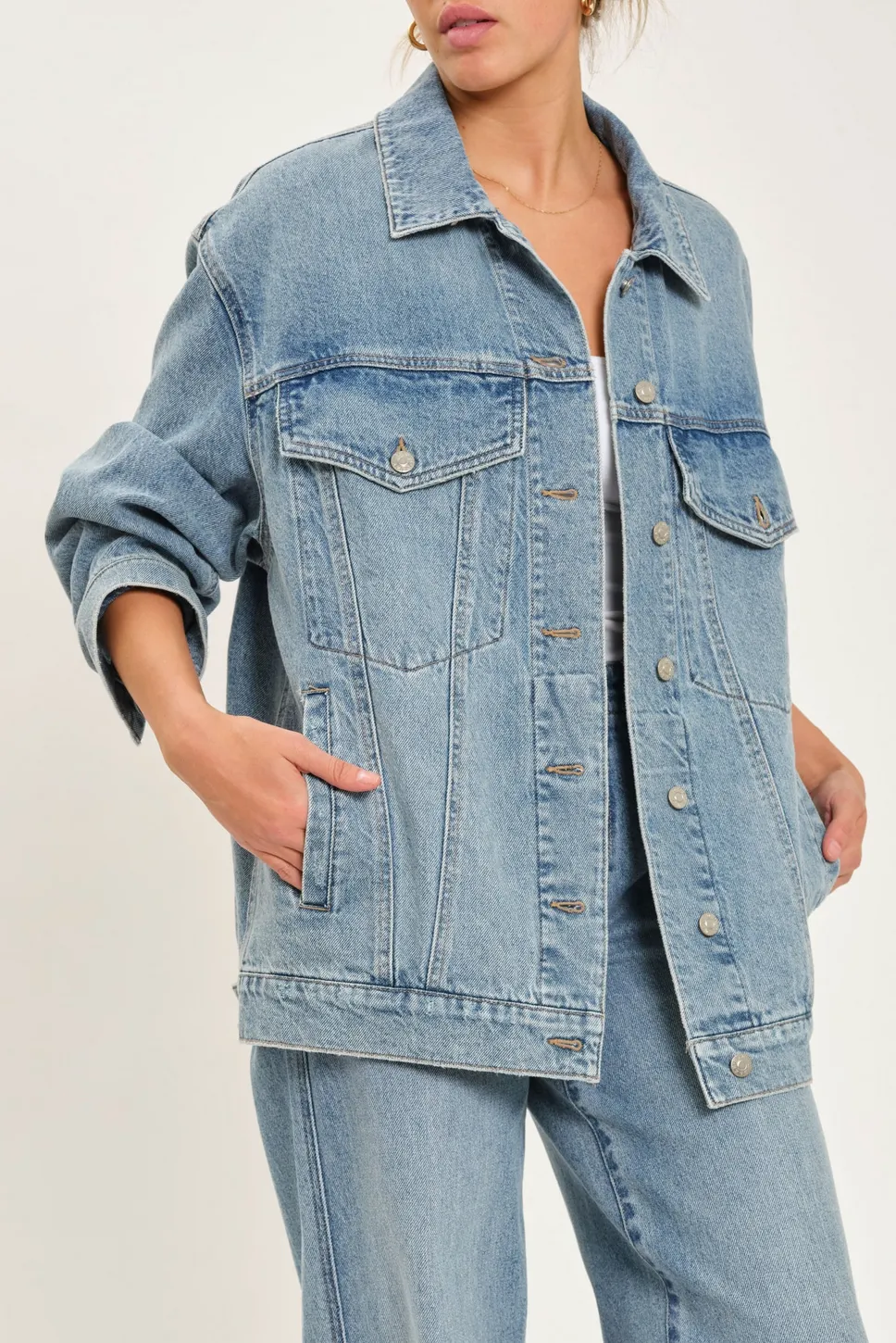 The Beau Boyfriend Jacket by Daze Denim - Later