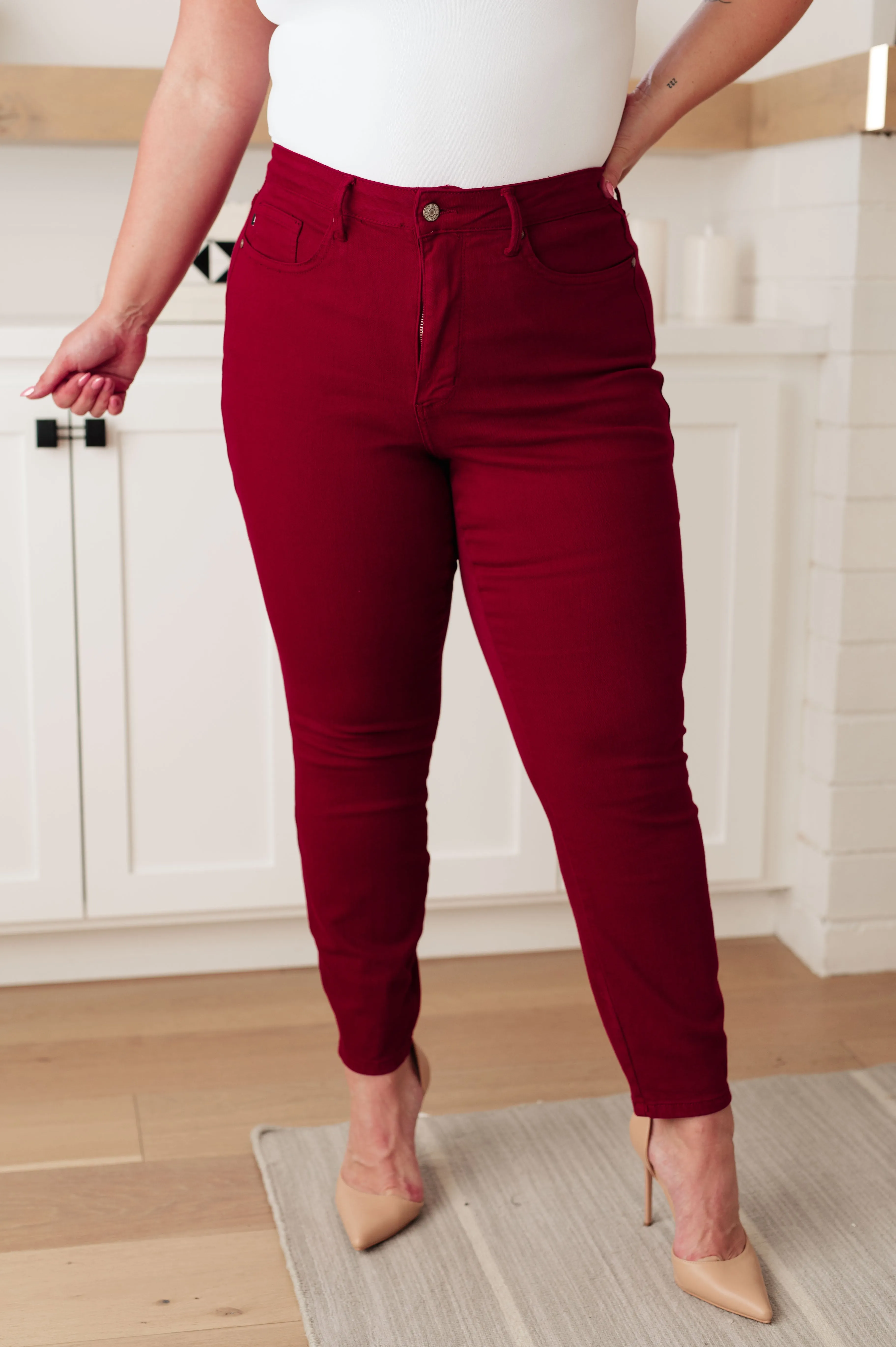 The Gabriela- Scarlet Tummy Control Judy Blue Jeans