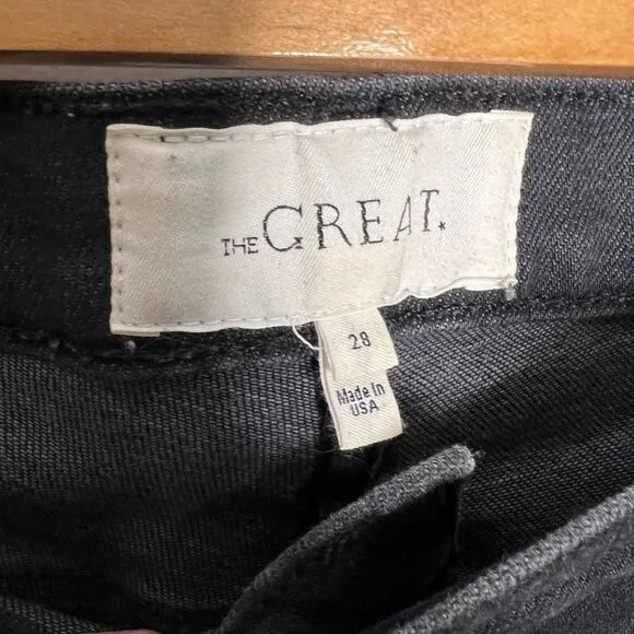 The Great The Skinny Skinny Jeans Washed Black Size 28