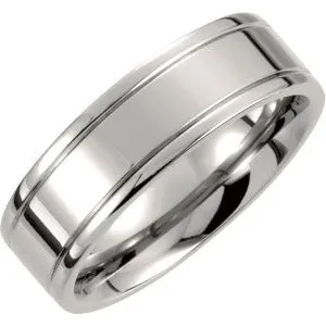Titanium Grooved Band T810 - 7 mm
