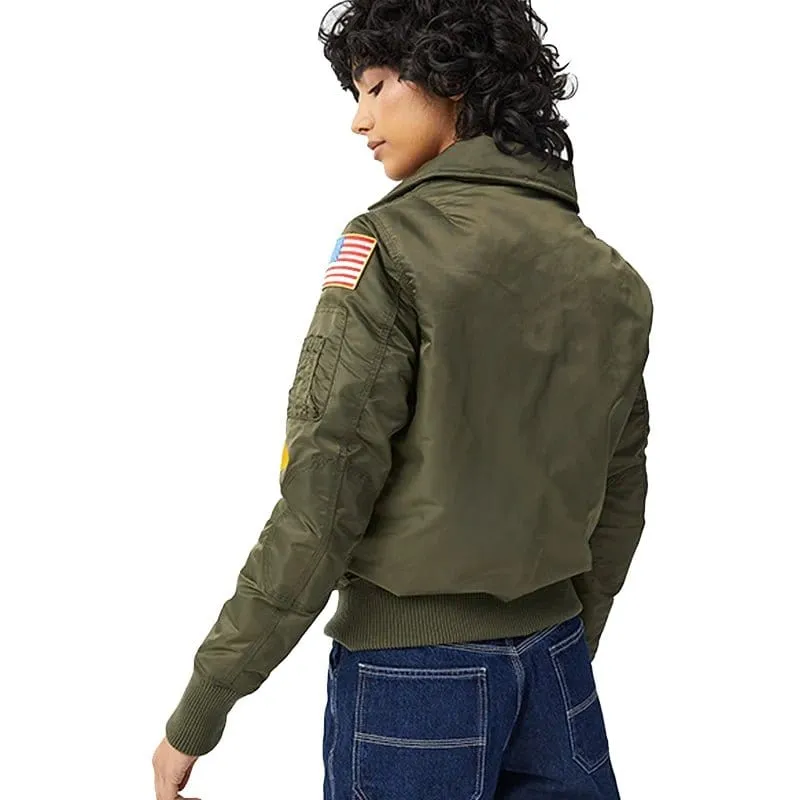 Top Gun Official Miss Top Gun MA-1 with Patches