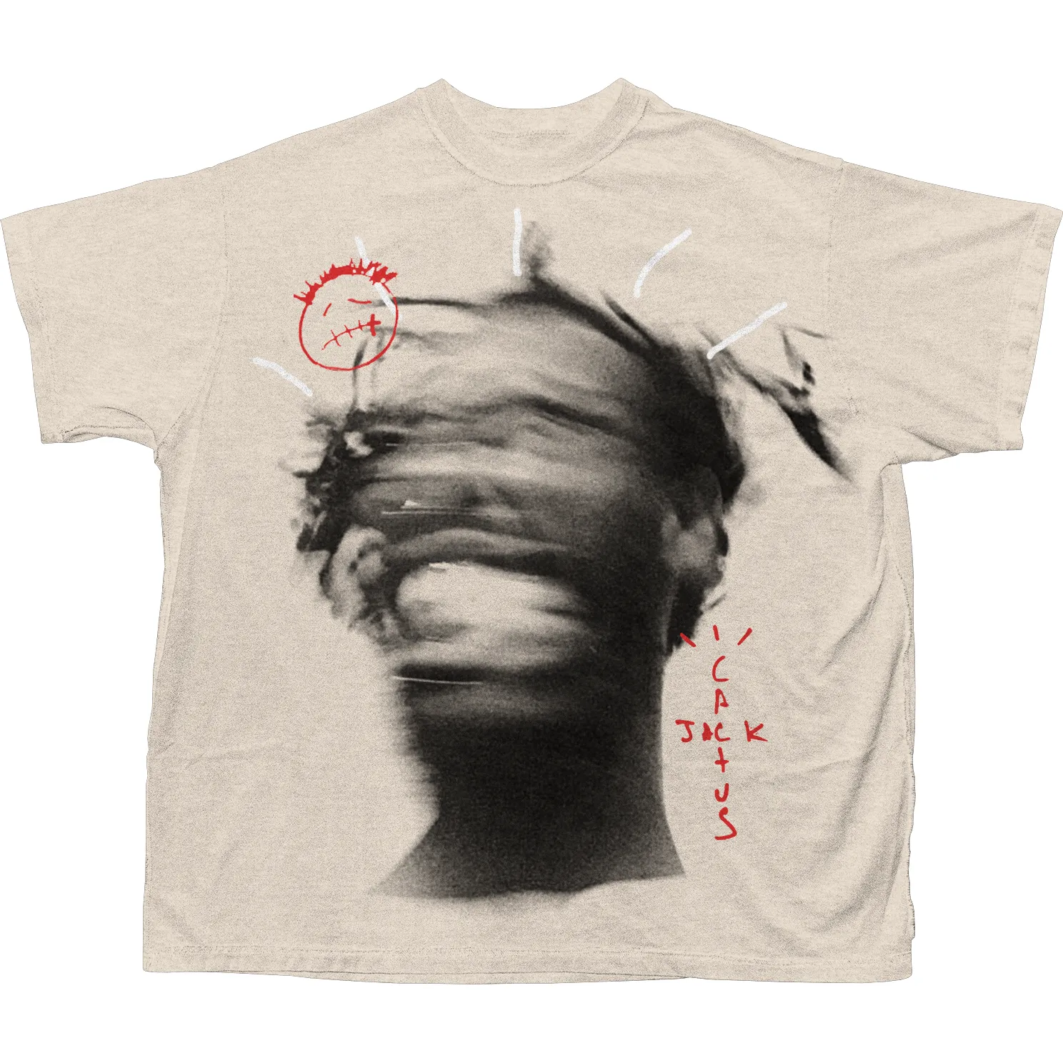 TRAVIS BLUR T-SHIRT (CREAM)