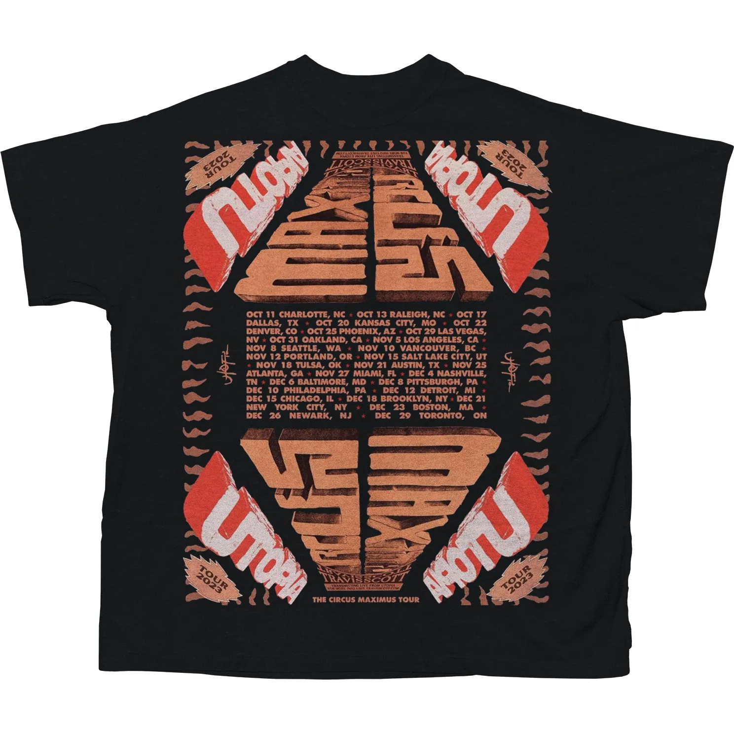 TRAVIS TOUR T-SHIRT (BLACK)
