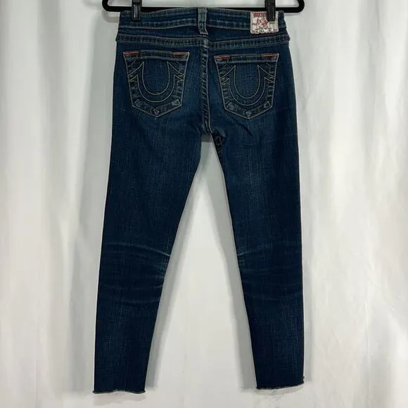 True Religion Blue 10592 Stella Low/Mid Rise  Skinny Jeans