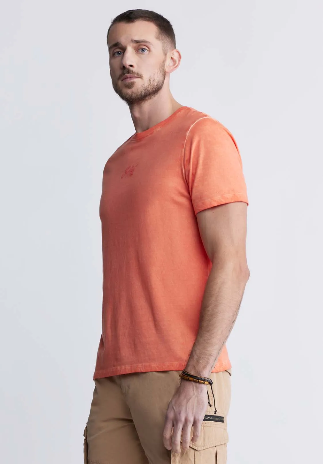 Tundra Men's Short Sleeve Graphic T-shirt, Orange - BM24347
