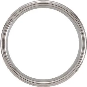 Tungsten Flat Edge Band with Mother of Pearl Inlay TAR52109 - 8 mm
