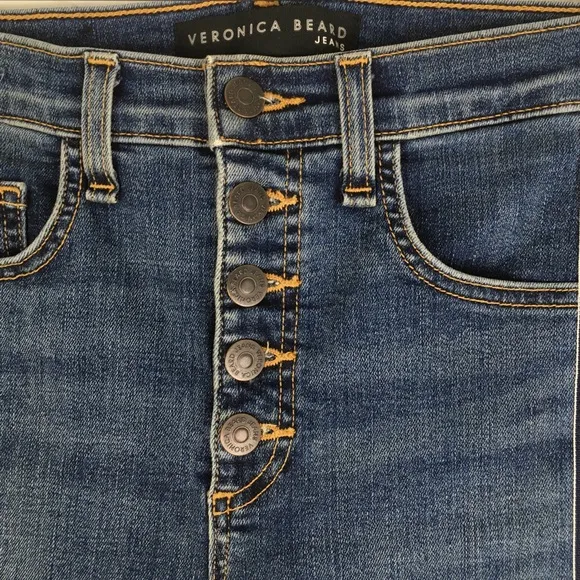 Veronica Beard Debbie 10” Skinny Striped Jeans