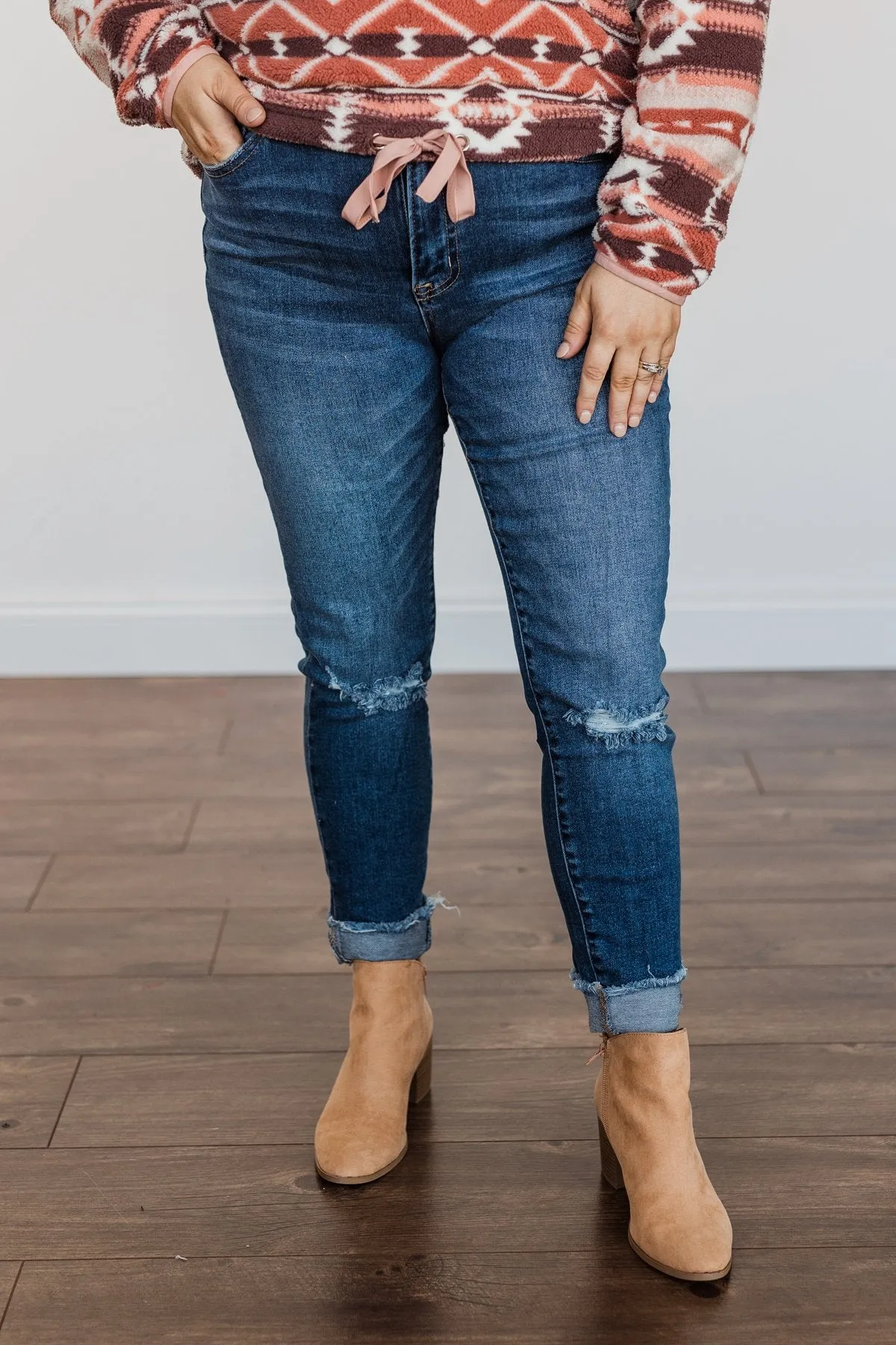 Vervet High Rise Raw Hem Skinny Jeans- Dana Wash
