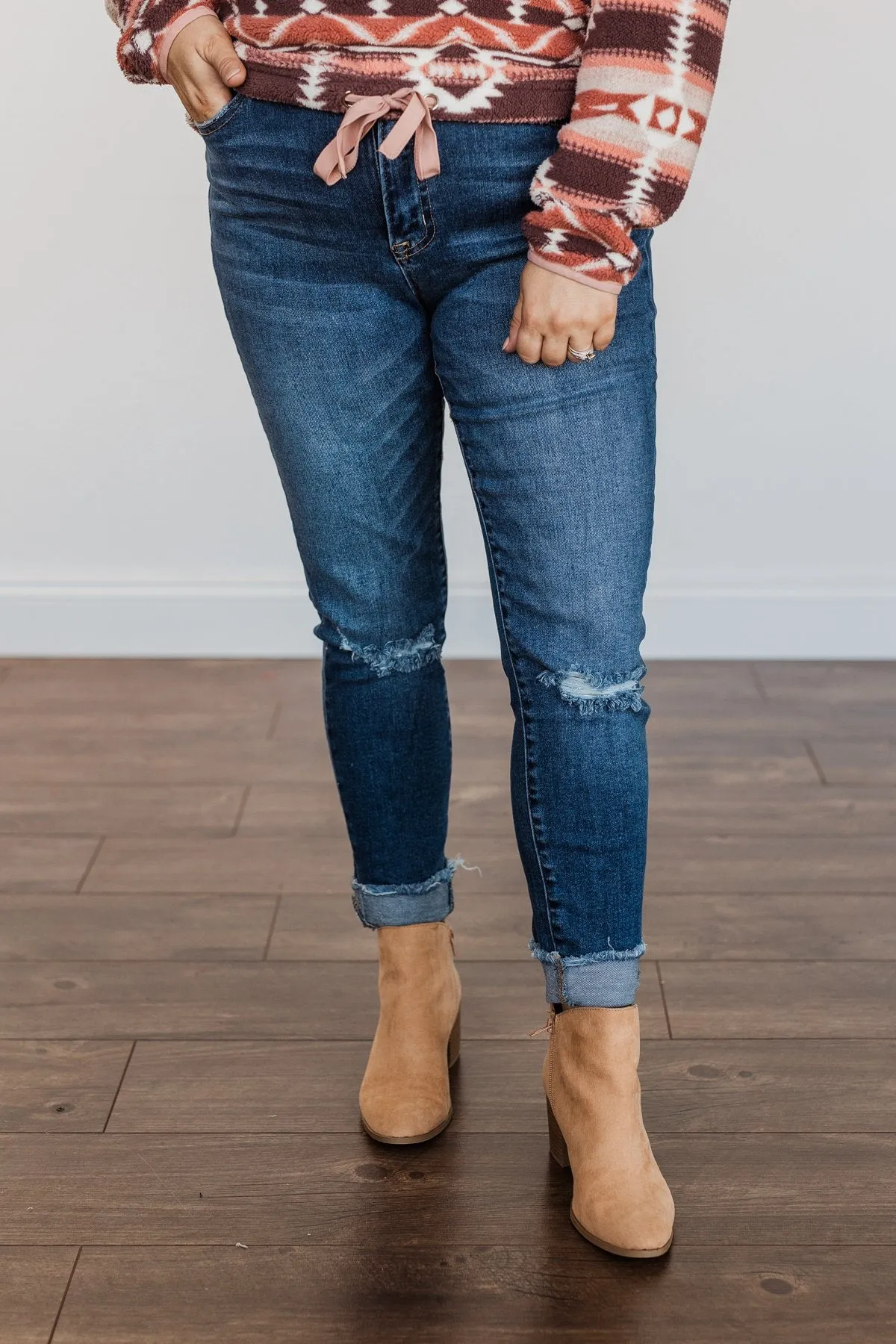 Vervet High Rise Raw Hem Skinny Jeans- Dana Wash