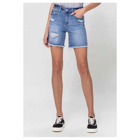 Vervet LORETTA Stretch High Rise Midi Shorts SMALL - NWT! NEVER WORN! MSRP $70