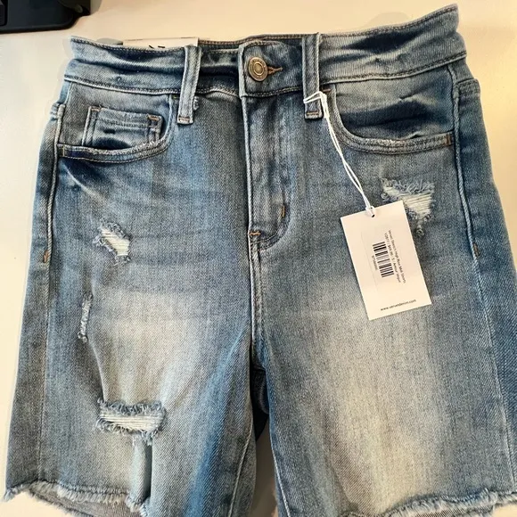 Vervet LORETTA Stretch High Rise Midi Shorts SMALL - NWT! NEVER WORN! MSRP $70
